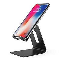 Cell Phone Holder Black, Compatible with 4-8 inch iPhone Xs XR, Tablet, All Android Smartphone