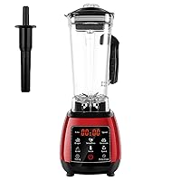 Qiangcui 2200W Blender Smoothie Maker, Multifunction Smoothie Blender with 6 Sharp Blades and 2L BPA-Free Tritan Container, 8 Preset Program Touch Screen Blender, Powerful 30,000 RPM High Speed,Red (