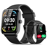 2024 Smart Watch, iPhone Compatible & Android Compatible, Bluetooth 5.3 Calling Function, 1.8-inch Large Screen, Alexa Voice, SMS/LINE Message Notifications, 100+ Dial, IP68 Waterproof, 100 Different