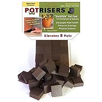 (Standard Size -32 Pack) - Invisible Pot Feet to Elevate up to 8 Flower Plant Planters or Statues | Perfect for Patios, Decks, Gardens, and Greenhouses - Made in the USA