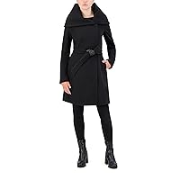 Cole Haan Womens Asymmetric Belted Coat