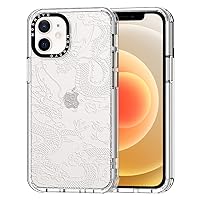 MOSNOVO for iPhone 12 Mini Case, [Buffertech 6.6 ft Drop Impact] [Anti Peel Off] Clear Shockproof TPU Protective Bumper Phone Cases Cover with White Dragon Design for iPhone 12 Mini