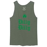 Funny St Patrick Day Dilly Dilly Clover Shamrock Green Clover for Men's Tank Top