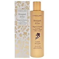 L'Erbolario Golden Bouquet Shower Gel - Body Wash Gently Caresses and Cleanses Your Skin - Perfumed and Relaxing Body Foam - Scented Shower Gel - Refreshing and Invigorating Bath Gel - 8.4 oz