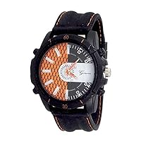 Black Orange Watch Designer Fashion Watch Fashion Geneva Silicone Band Men Sports