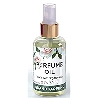 Grand Parfums JASMINE and BULGARIAN ROSE Perfume Spray On Fragrance Oil 2 Oz| Hand Blended with Organic and Essential Oils | Alcohol-Free and Preservative Free | Made to Order