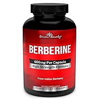 Divine Bounty Pure Berberine Complex - 600mg Per Capsule Berberine HCl Supplement - 60 Vegetarian Capsules