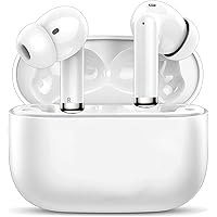 NozEm Wireless Earbuds Bluetooth Headphones 5.3 HiFi Stereo Earphones, 35H Playtime HiFi Stereo Bass with Charging Case,in-Ear Headphones,IPX7 Waterproof Ear Buds Built-in Mic for iPhone/iOS (M)