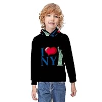 I Love New York City Children's Hoodies Printed Hooded Pullover Sweatshirt For Boys Girls