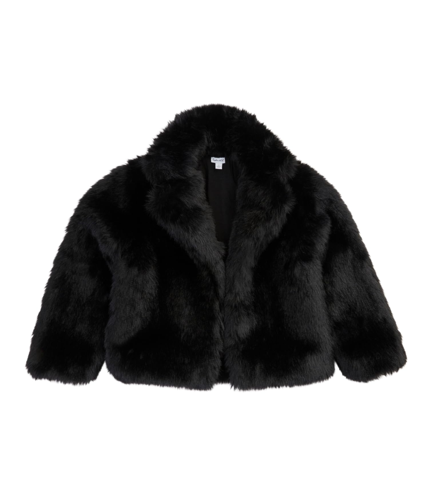 Splendid Girls' Faux Fur Shortly Coat, Black