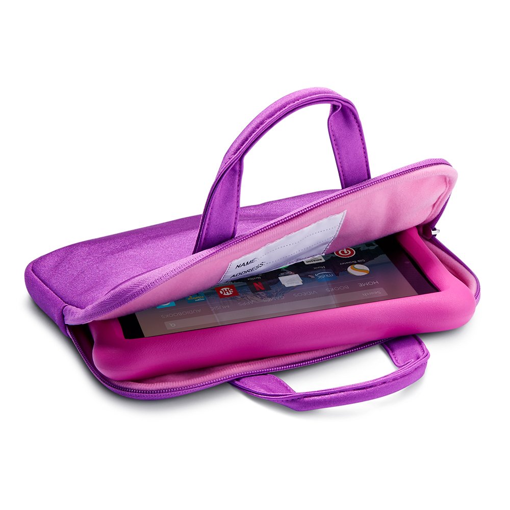 NuPro Zipper Sleeve for Fire 7 Kids Tablets, Purple/Pink