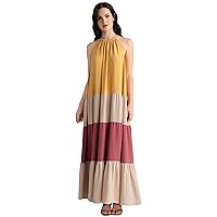 Maggy London Women's Easy Colorblock Tier Maxi