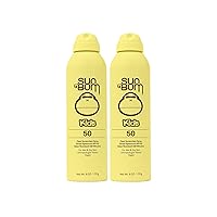 Sun Bum Kids SPF 50 Clear Sunscreen Spray | Wet or Dry Application | Hawaii 104 Reef Act Compliant (Octinoxate & Oxybenzone Free) Broad Spectrum UVA/UVB Sunscreen | 6 oz (Pack of 2)