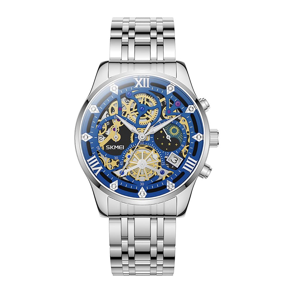 Damen-Armbanduhr, rechteckig, Edelstahl, wasserdicht, Luxuriös, Quarzuhrwerk, Analoganzeige