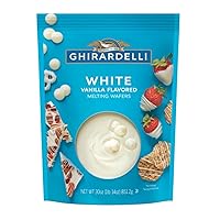GHIRARDELLI White Vanilla Flavored Melting Wafers - 30 oz Bag - Start a new Tradition with Friends and Family by Creating Delicious Treats that Look as Good as they Taste