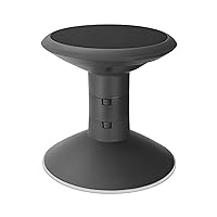Storex Wiggle Stool – Active Flexible Seating for Classroom and Home Study, Adjustable 12-18 Inch Height, Black (00300U01C)