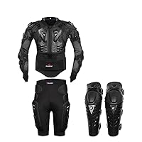Motorcycle Body Armor Motocross Armour Motorcycle Jackets+ Gears Short Pants+protective Motocycle Knee Pad
