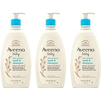 Aveeno Baby Gentle Bath Wash & Shampoo, Hypoallergenic, Tear-Free, 18 Fl Oz (Pack of 3)