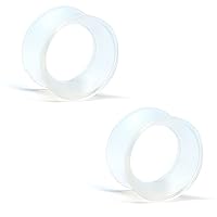 KAOS BRAND: Pair of Clear Silicone Double Flared Skin Eyelets