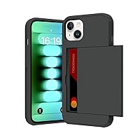 ZIYE Compatible with iPhone 15 Pro Case with Card Holder 15 Pro Wallet Case Anti-Scratch Dual Layer Hidden Pocket Case Shockproof Cover for iPhone 15 Pro 6.1 Inch-Black