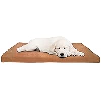 Petmaker Dog Bed with Removable Cover - 44x35 Egg Crate-Style Foam Orthopedic Pet Bed with Microsuede Cover and Nonslip Backing (Clay)