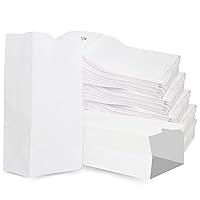 4# White Paper Lunch Bags 500 count - Bulk Disposable Paper Sacks, DIY Luminary Bags, SOS Paper Bags, Snacks Bag, Treat Bags, White Crafting Bags - 5.00 x3.12 x 9.75 Inches.