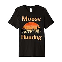 Retro Vintage Moose Hunting Premium T-Shirt