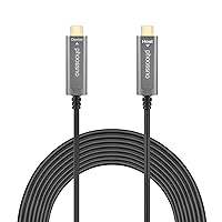 phoossno USB C to C Fiber Optical Cable USB 3.1 Type C Cable 10Gbps 33FT Compatible with Microsoft Azure Logitech Camera Aver &Vaddio & Barco ClickShare Touch Screen Kinect Intel RealSense