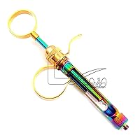 Anesthetic Dental Syringe 1.8 Ml 2 Rings Multi Rainbow & Gold Color