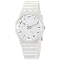 Swatch Grayure White Dial Ladies Silicone Watch GM190