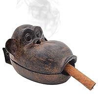 Cigar Ashtrays, Big Monkey Cigar Ashtrays for Outdoor Patio Indoor Home Decor Garden Cast Iron, Best Gift for Smokers Men and Women