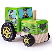 Bigjigs Toys Wooden Stacking Tractor Toy