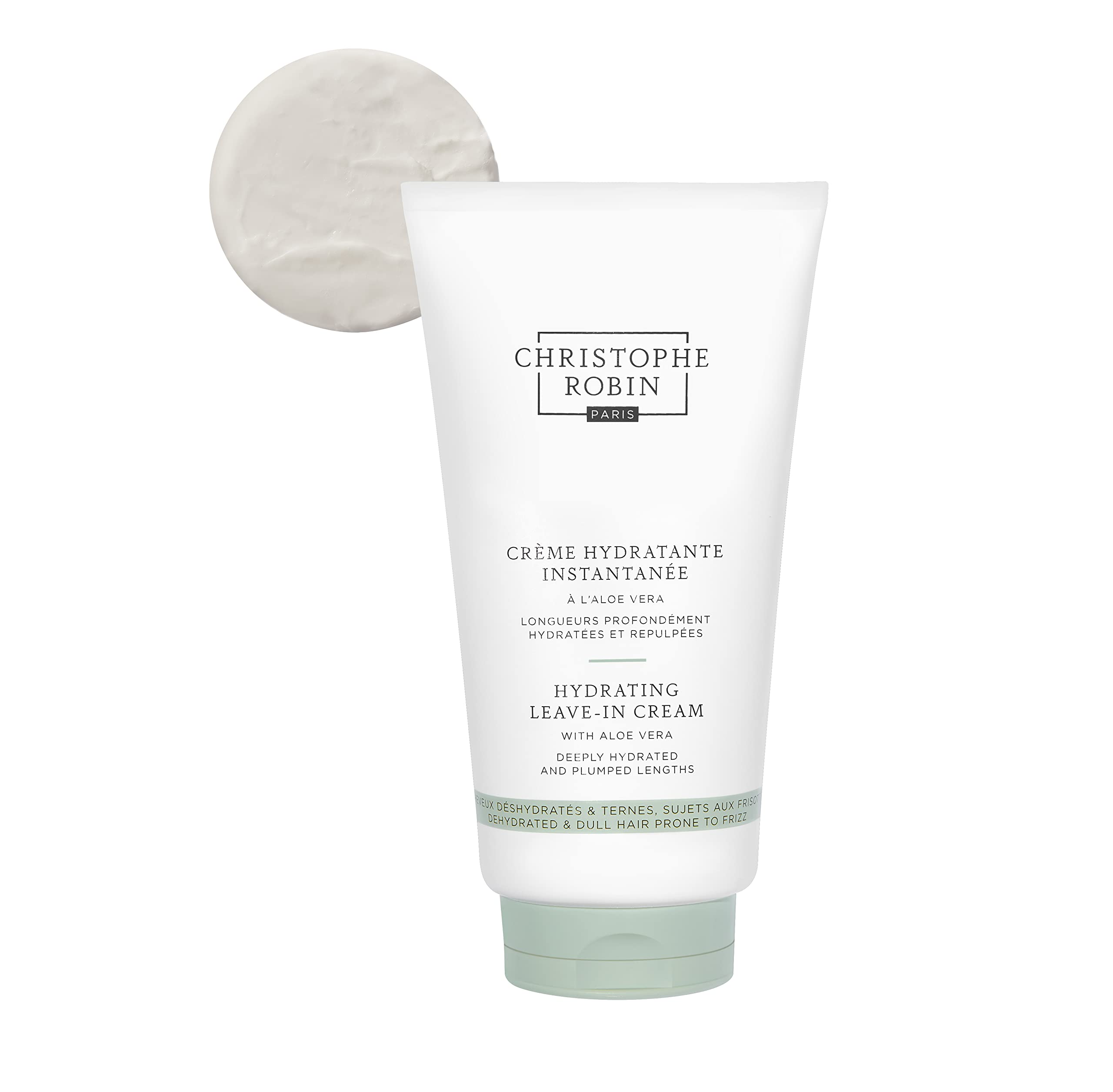 Christophe Robin Hydrating Leave-In Cream With Aloe Vera for Nourishing and Softening Dry Hair - Heat Protecting 5 fl. oz