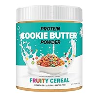 Whey Protein Cookie Butter Powder - Fruity Cereal | Keto-Friendly, Low Carb, No Added Sugars, Gluten-Free | Easy to Mix, Bake and Spread | 8.6oz