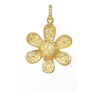 Beautiful Flower Diamond 925 Sterling Silver Charm Pendant,Designer Flower Silver Diamond Charm Pendant,Handmade Pendant Jewelry,Gift