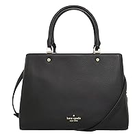 Kate Spade WKR00335 Black Layla Leather Medium Triple Compartment Satchel Women's Bag (Outlet Product) [Brand] [Parallel import goods], Black