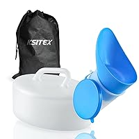 KSITEX Urinals for Men Women, Urine Bottles for Men, Male Urinal Bottles with Spill Proof, Elderly Pregnant Patient Disabled Incontinence Unisex Bedside Toilet with a Cleaning Brush 800ml/27oz