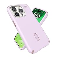 Speck iPhone 15 Pro Case - ClickLock No-Slip Interlock, Built for MagSafe, Drop Protection - Scratch Resistant, Soft Touch, 6.1 Inch Phone Case - Presidio2 Pro Soft Lilac/Carnation Petal/Rouge Pink