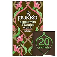 Pukka Organic Herbal Tea Peppermint & Licorice 20 Tea Bags