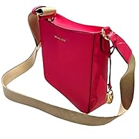 Michael Kors Small Leather Crossbody Bag (Electric Pink)