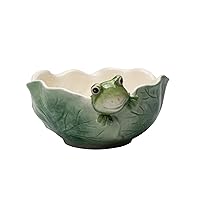21057 Fine Ceramic Frog Decorative Candy Bowl, 5-1/8