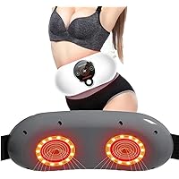 CNSZKYX Electric Massage Belt Slimming Waist Belt Fat Burning Abdominal Massage Shaping Health Care (White(Heat+vibrate+Magnetic))