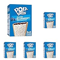 Pop-Tarts Toaster Pastries, Breakfast Foods, Kids Snacks, Frosted Blueberry (64 Pop-Tarts) (Pack of 5)