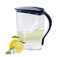 Water Jugs With Lids,2L Water Jug With Lids Plastic Water Jug for Fridge Door Jug for Drinks Pitcher With Precise Scale Line Heat Resistant for Cold Or Hot Beverage Jugs