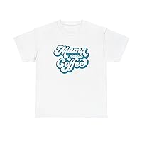 Mama Shirt for Women Mama Coffee Mother's Day T Shirts Funny Short Sleeve Casual Tops Tees (US, Alpha, X-Large, Regular, Long, White)