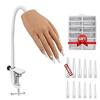 Nail Hand Practice Silicone Female Mannequin Life Size Hand As Sketch Nail Practice Hands Jewelry Ring Glove Watch Display with Nail 18cm 1 Pair, L