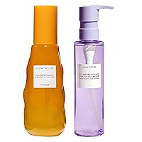 Glow Recipe Cloudberry Brightening Essence Toner (75ml) - CoQ10 Face Toner to Strengthen Skin Barrier + Blueberry Bounce Gentle Face Cleanser - Moisturizing Makeup Remover & Foaming Face Wash (159ml)