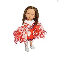 14 inch Doll Clothes- Red Cheerleader Outfit Fits 14 Inch Evia's World and 12 Inch Lorelei and Friends Dolls