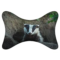 Badger Dog Bone Shaped Car Neck Pillow Cervical Pillows for Car Truck Driving Comfort Headrest Pillow Set of 2