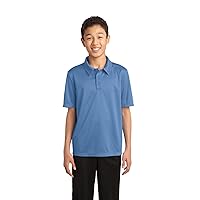 Port Authority Youth Silk Touch Performance Polo XS Carolina Blue